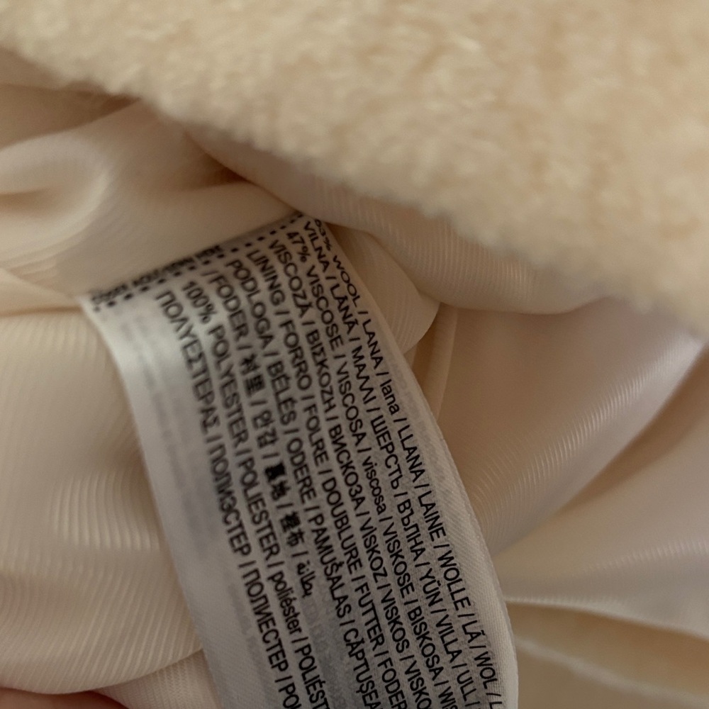 Mango Cream Wool Jacket, new with tags - Picture 6 of 7